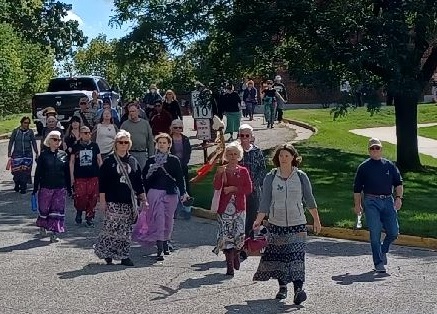 Image of people walking for the water walk